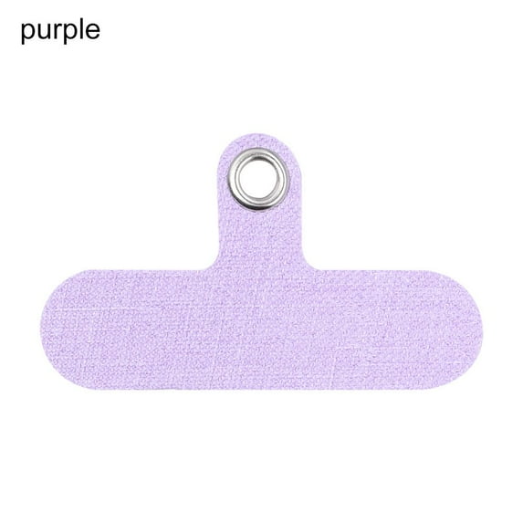 Detachable DIY Adjustable Mobile Phone Lanyard Cord Rope Patch Card Gasket Clip Snap Cord PURPLE