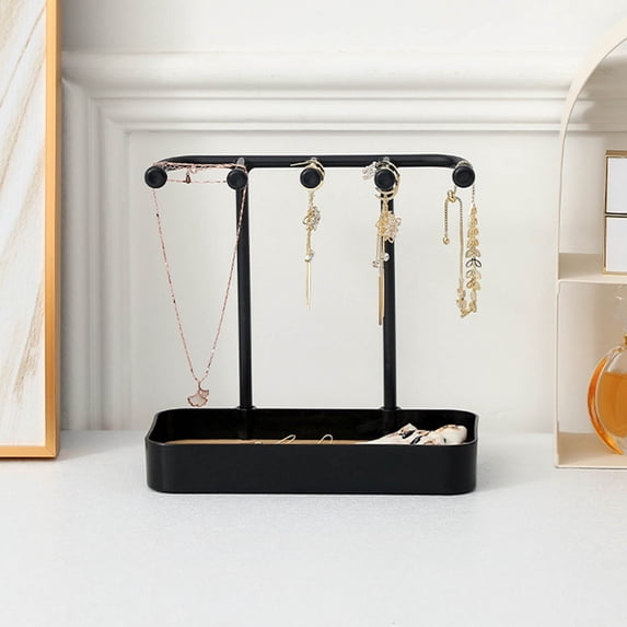 Detachable Desktop Jewelry Display Stand, Hanging Bracelet Necklace Organizer Rack, Dressing Table Storage Box Tray for Women, Jewelry Holder for Countertop Dresser Vanity Bedroom Decor