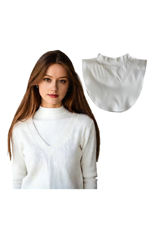 Detachable Dickey Collar Blouse for Women Fake Half Shirts Faux False Collars Set Half Mock Turtleneck collars