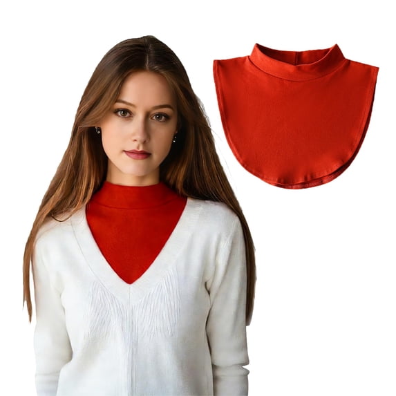 Detachable Dickey Collar Blouse for Women Fake Half Shirts Faux False Collars Set Half Mock Turtleneck collars