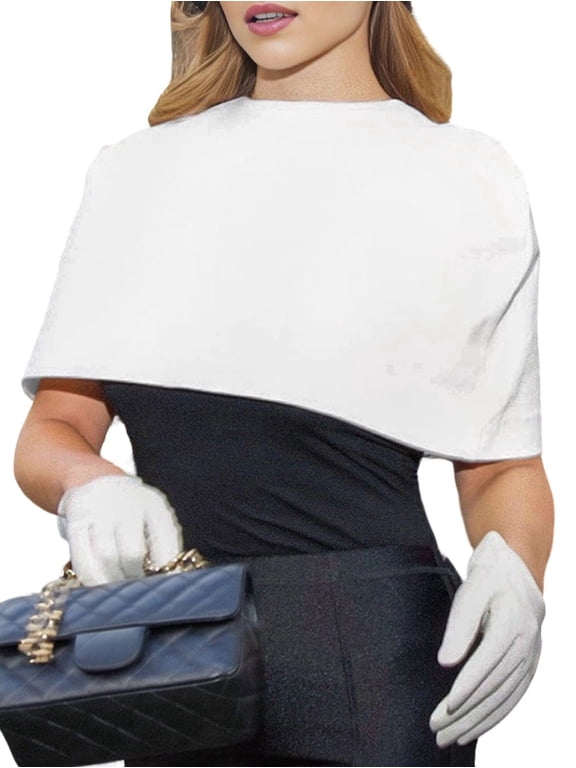 Detachable Dickey Collar - Elegant Fake Half Mock for Sweaters and Outerwear White S