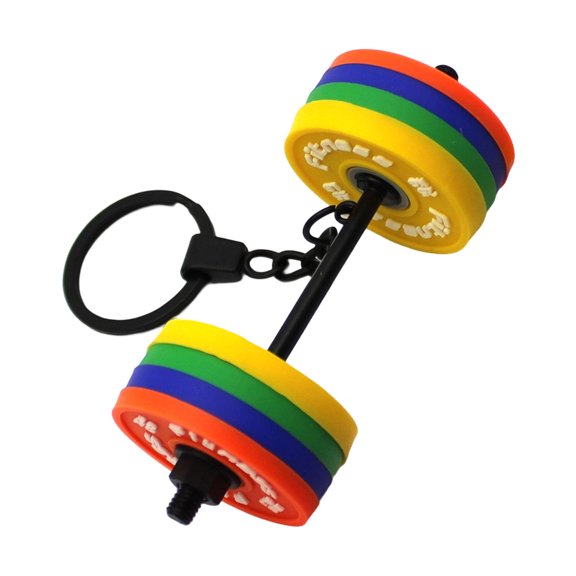 Detachable Dumbbell Keychain Rubber Gym Accessory Motivational Gift Bag Ornament For Fitness Enthusiasts