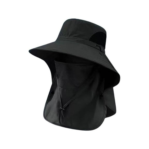 Detachable Eaves Cap Wide Brim Face and Neck Protection Hat Sun L9P6