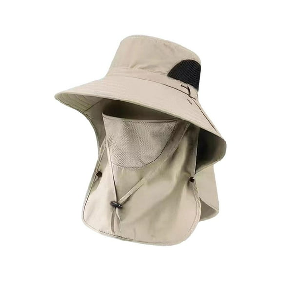 Detachable Eaves Cap Wide Brim Face and Neck Protection Sun Hat F3F5
