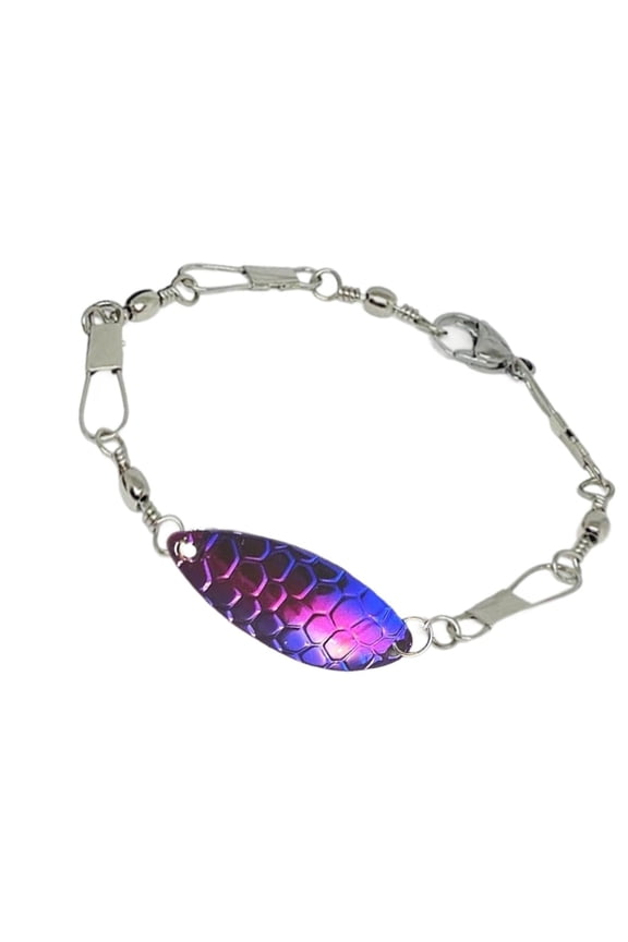Detachable Fish Hook Alloy Bracelet Fishing Enthusiast Wrist Accessory
