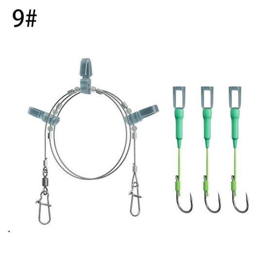 Detachable Fishing Rig with Interchangeable Hooks for Versatile Outdoor Use