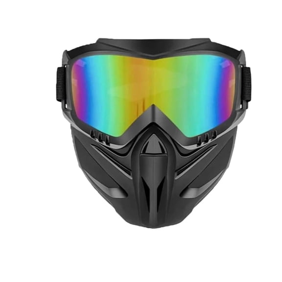 Detachable Full Face Goggle Mask, Dustproof and Anti-Fog High-Definition Lenses, Suitable for Outdoor Sports