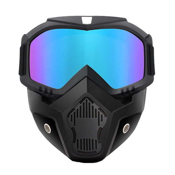 Detachable Full Face Goggle Mask, Face Shield for Mowing, 2-In-1 Impact Resistant Anti-Fog Safety Shield for Outdoor Work Protection