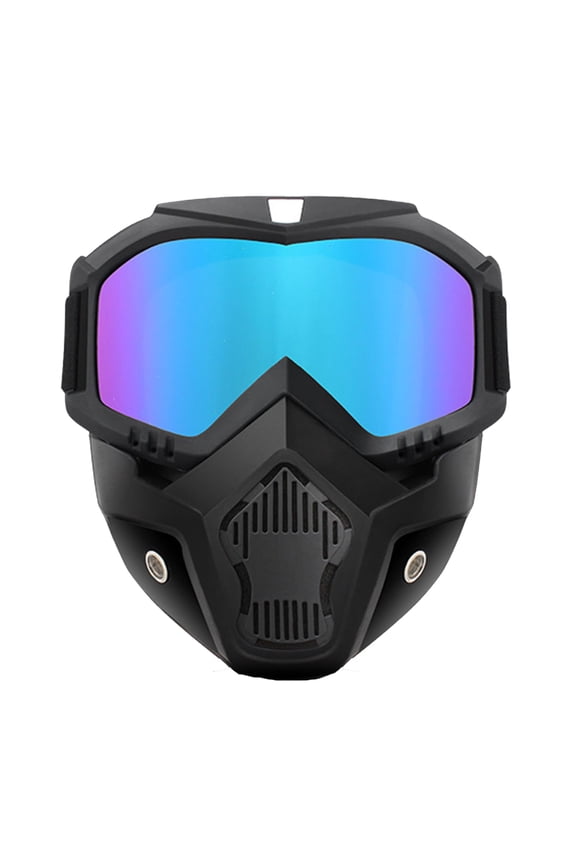 Detachable Full Face Goggle Mask, Face Shield for Mowing, 2-In-1 Impact Resistant Anti-Fog Safety Shield for Outdoor Work Protection