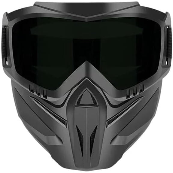 Detachable Full Face Goggle Mask, Goggle Mask for Welding & Riding Anti-Fog Protective Impact Resistant SafetyGlasse
