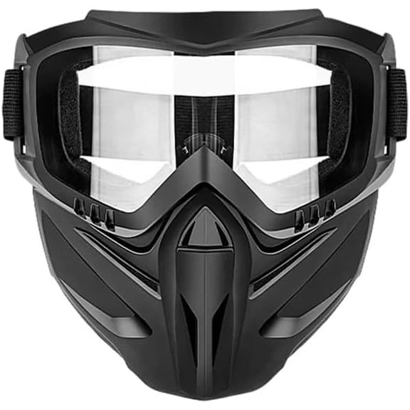 Detachable Full Face Goggle Mask, Goggle Mask for Welding & Riding Anti-Fog Protective Impact Resistant SafetyGlasse