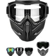 Detachable Full Face Goggle Mask,Goggle Mask for Welding & Riding,Anti ...