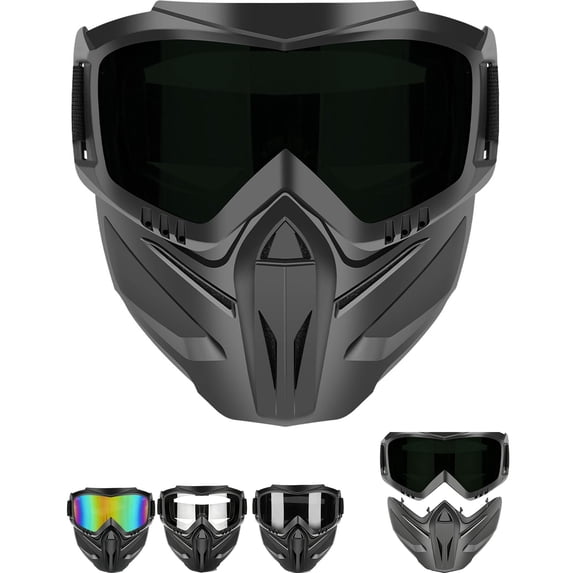 Detachable Full Face Goggle Mask,Suitable for Mowing, Welding and ...