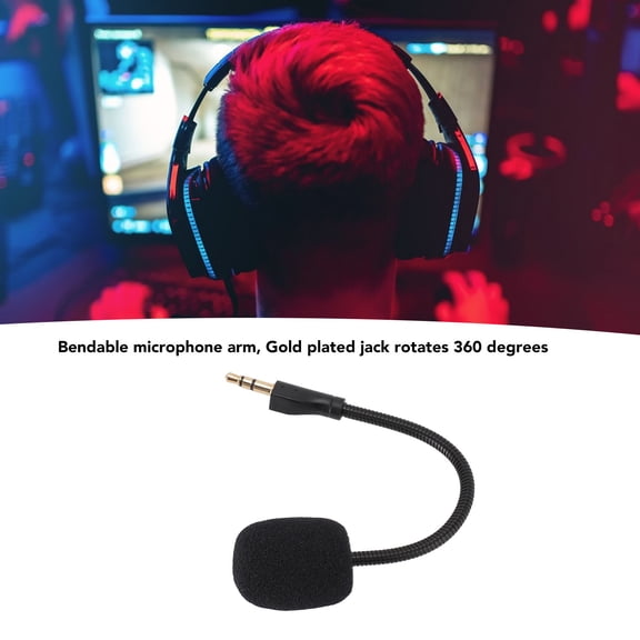 Detachable Gaming Microphone, Flexible Arm, Foam Cover, For High,Quality Voice Chat Gaming