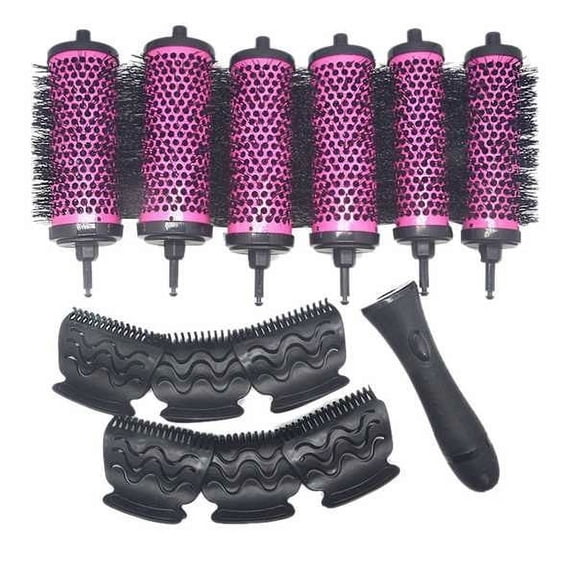 Detachable Hair Roller Brush Handle 6pcs/set 3 Sizes Round Brush Set