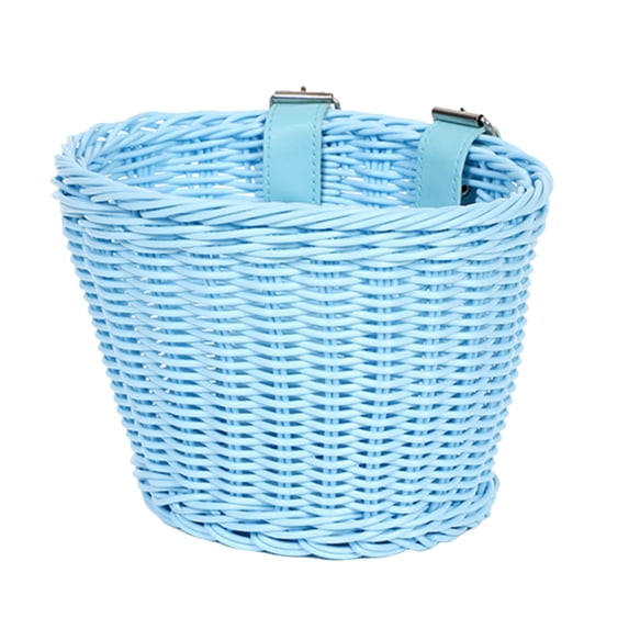 Detachable Hand Woven Bicycle Basket for Front Handlebar, Woven Storage Container for Flowers and Small Items, Portable Bike Accessory for Shopping and Outdoor Rides