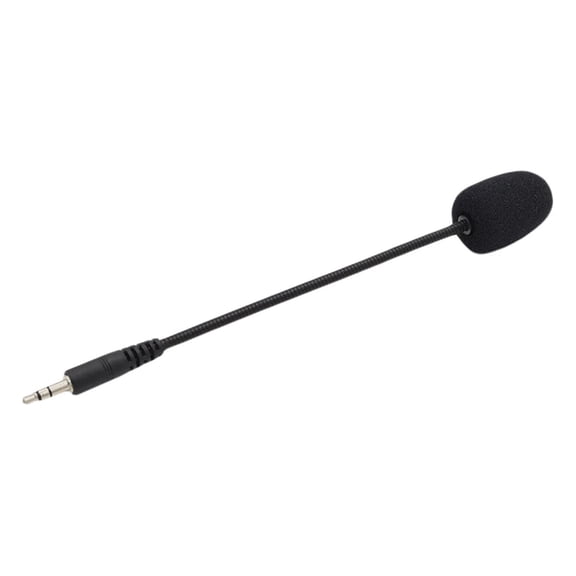 Detachable Hands Free Gaming Microphone, Aux Boom Mic Replacement, Plug In Headphone Microphone Accessory for PC, Laptop, Game Headset and Video Audio Recording