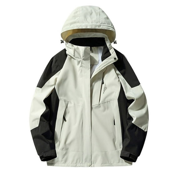 Detachable Hood Women's Rain Jacket Multi-Purpose Hiking Windcoat With Adjustable Cuffs For Commuting