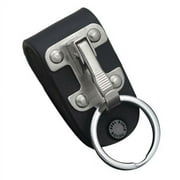Detachable Key Chain Men Black PU Leather Stainless Steel Keyring For Business Belt Accessories Belt Clip Ring Holder Keyring