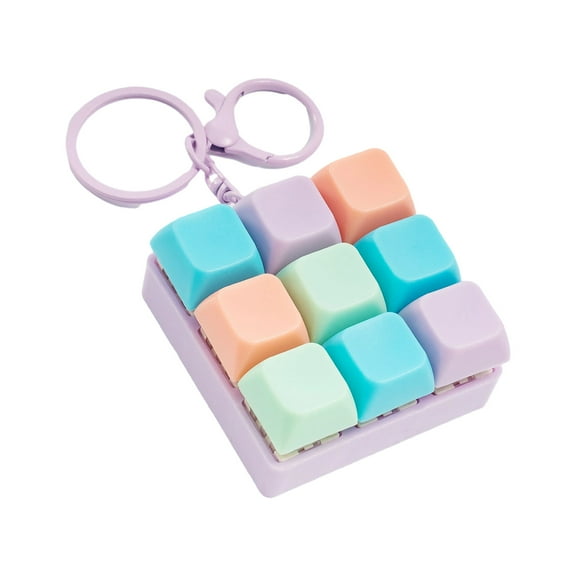 Detachable Keyboard Clicker Keyring 9 Removable Buttons Quiet Toy for Adults, (119)