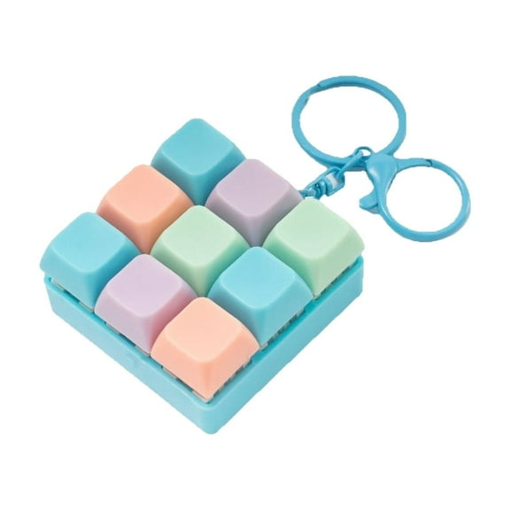 Detachable Keyboard Clicker Keyring 9 Removable Buttons Quiet Toy for Adults, (119)