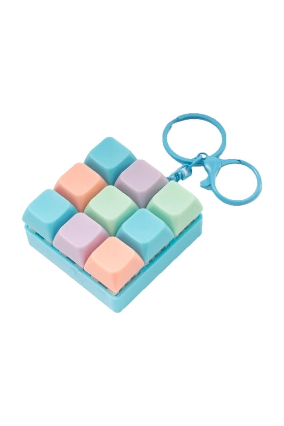 Detachable Keyboard Clicker Keyring 9 Removable Buttons Quiet Toy for Adults, (119)