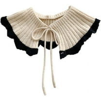 Detachable Knitted Dickey Collar Crop Top Mini Cape Half Shirt Blouse Collar for Women Girl