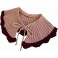 thumbnail image 1 of Detachable Knitted Dickey Collar Crop Top Mini Cape Half Shirt Blouse Collar for Women Girl, 1 of 7