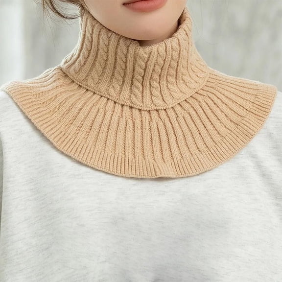 Detachable Knitted Fake Collar Windproof Neck Warmer Fashion Turtleneck