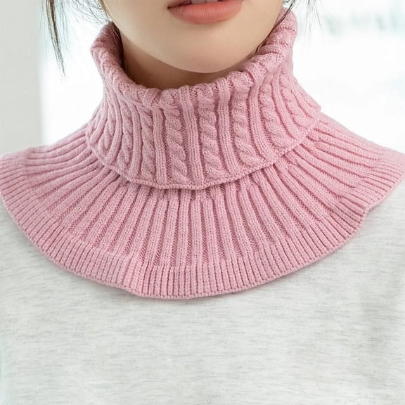 Detachable Knitted Fake Collar Windproof Neck Warmer Fashion Turtleneck
