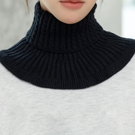 Detachable Knitted Fake Collar Windproof Neck Warmer Fashion Turtleneck