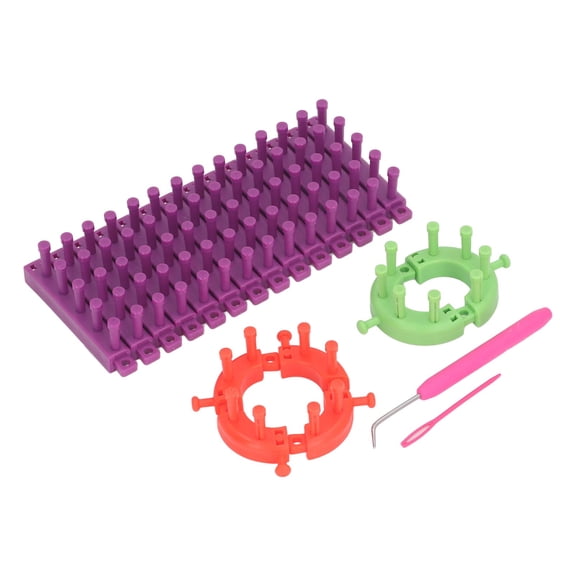 Detachable Knitting Loom Kit with 22 Accessories Flexible Adjustable DIY Yarn Weaving Loom Set for Creative Scarves Hats Socks and Blankets 13 x 11 inches