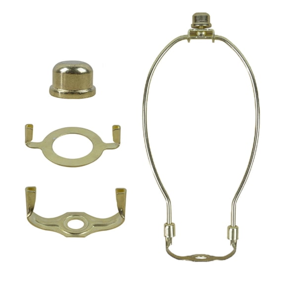 Detachable Lamp Harp with Finial, Bracket Support Lighting Accessories Light Fitting Harps, Lampshades Harp for Table Lamp/Floor Lamp Golden 10.5x20.3cm