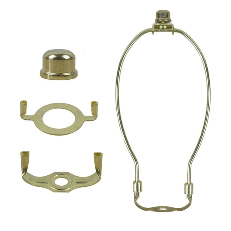 F Fityle Detachable Lamp Harp with Finial Bracket Support Lighting Accessories Light Fitting Harps Lampshades Harp for Table Lamp Floor Lamp Golden