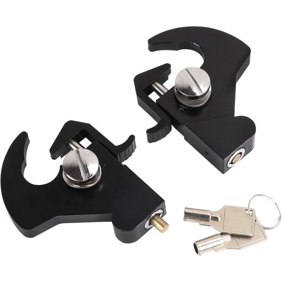 Detachable Locking Rotary Docking Latches Clips Kits with Keys Compatible with for Touring Softail Sportster Dyna Backrest Sissy Bar Luggage Rack