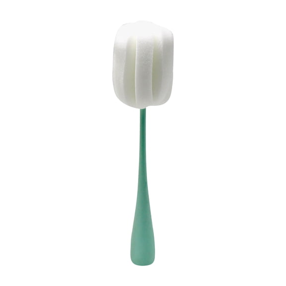 Detachable Long Handle Scrubber for Water Bottles, Sponge Cup Cleaner, Effective Vacuum Flask Washing Tool, Versatile Kitchen Cleaning Accessory, Green