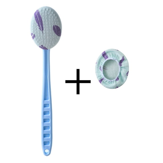 Detachable Lotion Applicator for Back,14.57'' Long Handle Back Lotion Applicator,Easy Reach and Washable,Easy Access To Back And Other Hard To Reach Areas,for Sunscreen,Moisturizer,Lotion(Blue2)