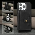 thumbnail image 1 of Detachable Magnetic Phone Cases Compatible with iPhone 16 Pro Max, Case with Card Holder, Compatible with Magsafe, Classic PU Leather Kickstand Wallet Phone Cover for iPhone 16 Pro Max, Black, 1 of 9