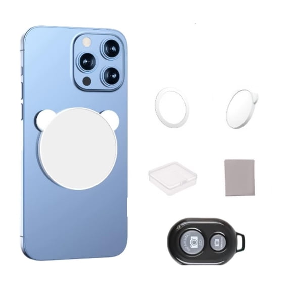 Detachable Magnetic Selfie Mirror Remote Operated Small Travel Designs Mirror For Rear Camera Reflection Surfaces