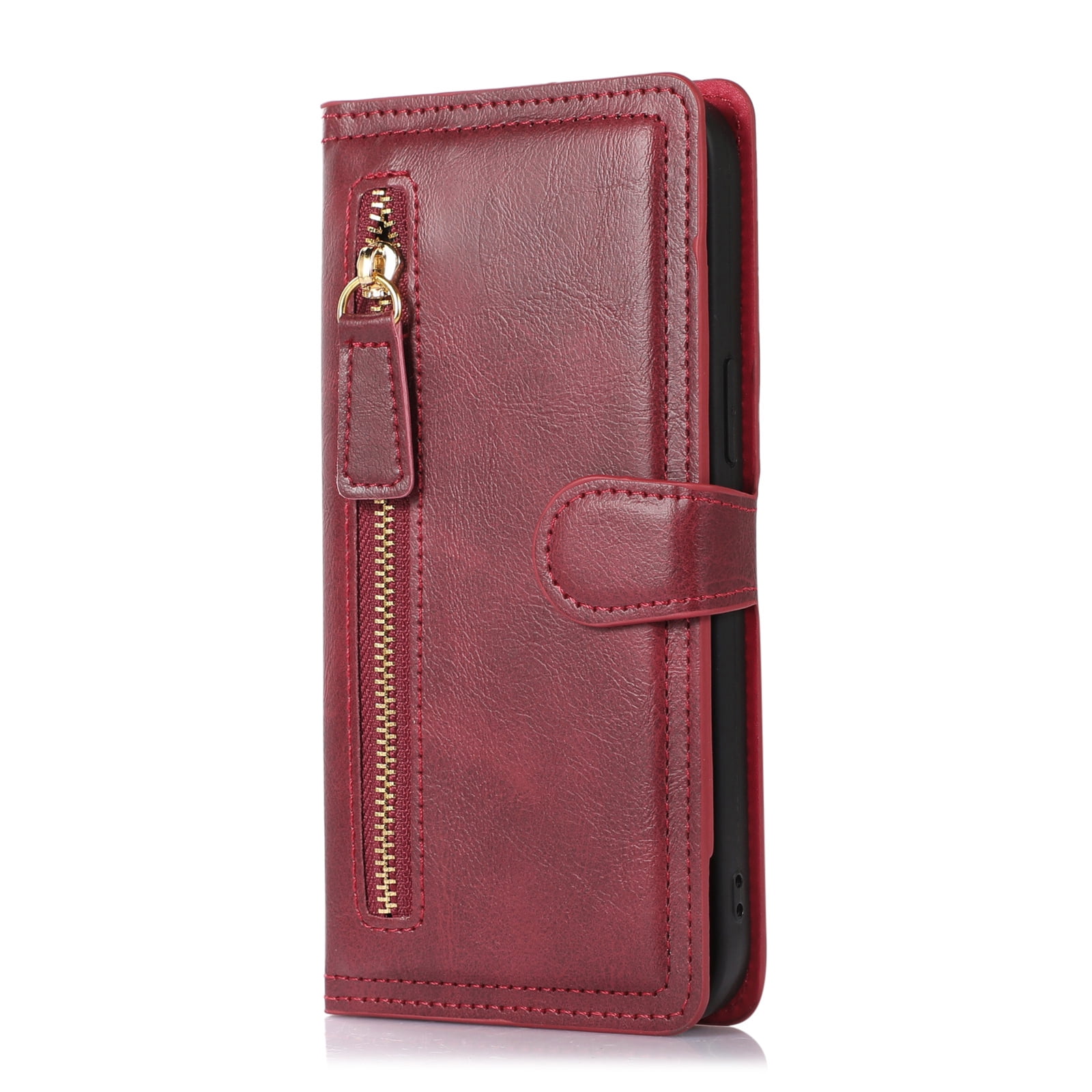 Detachable Magnetic Zipper Wallet Leather Case Cash Pocket With 5 Card ...