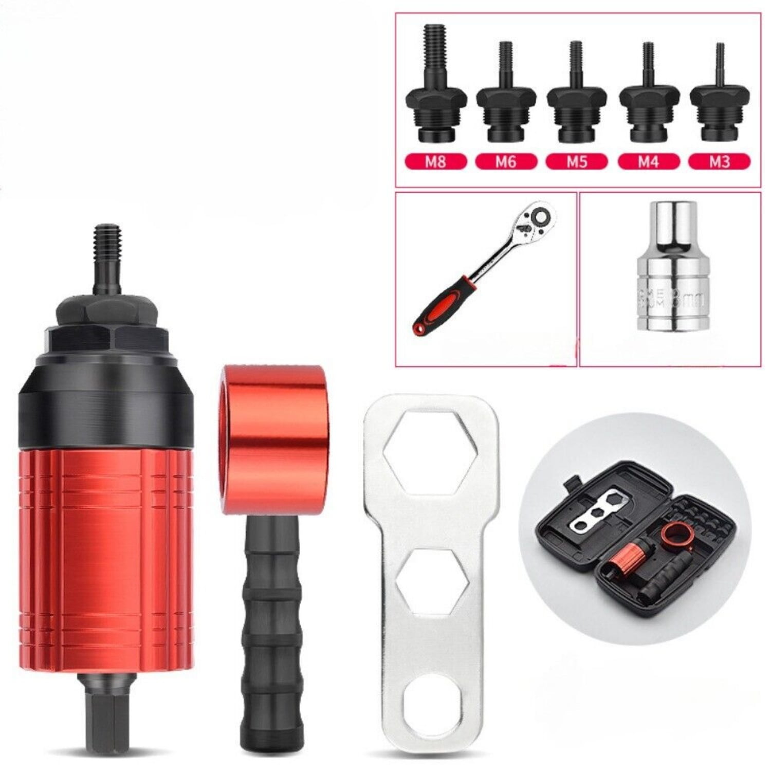 Detachable Manual Electric Rivet Nut Tool Conversion Accessories Rivet ...