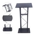 thumbnail image 1 of Detachable Metal Wood Lectern Church Pulpit Podium w/ Metal Stands School Pulpit, 1 of 8