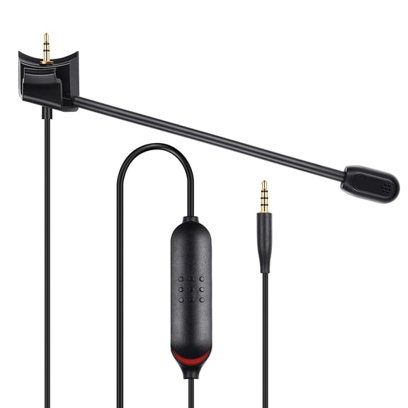 Detachable Mic Replacement for Bose QuietComfort 35 II(QC35 II) & Quiet Comfort 35(QC35) Headphones, Boom Gaming Microphone with Mute Switch Xbox One, PS4, PS5, PC