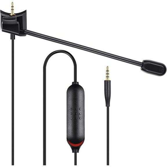 Detachable Mic Replacement for Bose QuietComfort 35 II(QC35 II) & Quiet Comfort 35(QC35) Headphones, Boom Gaming Microphone with Mute Switch for Xbox One, PS4, PS5, PC
