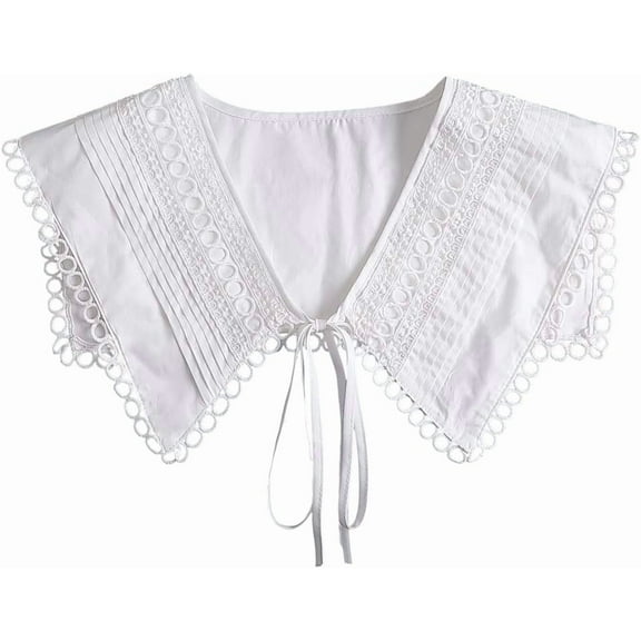 Detachable Mini Dickey Collar Denim Cape Doll Collar Ruffled Shawl for Women Girl