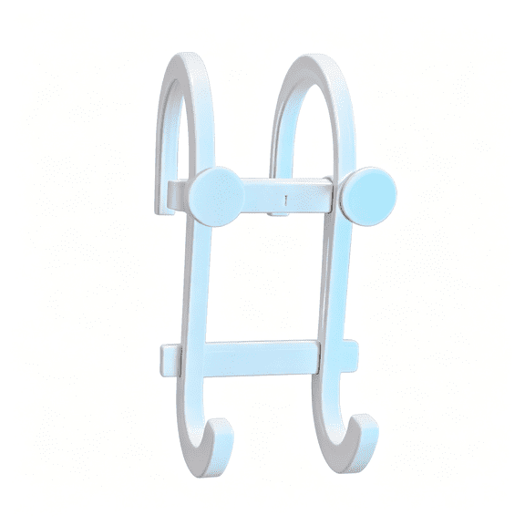 Detachable Multi-Purpose Plastic Hanging Hook, Household Storage Organizer Hook for Bathroom Shower Rail and Window Shoe Hanging, 1PC