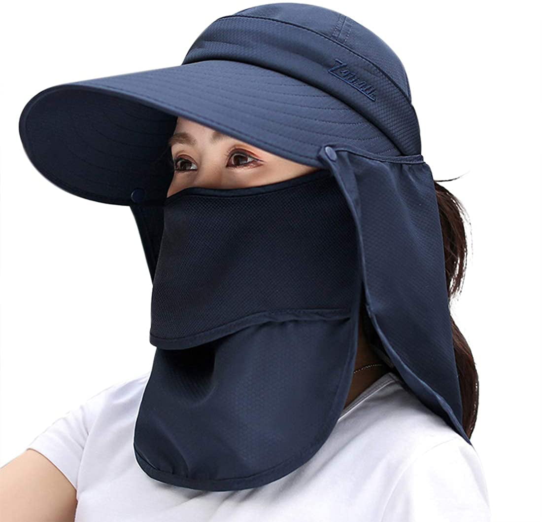 Detachable Multipurpose Uv Protection Wide Brim Sun Hat