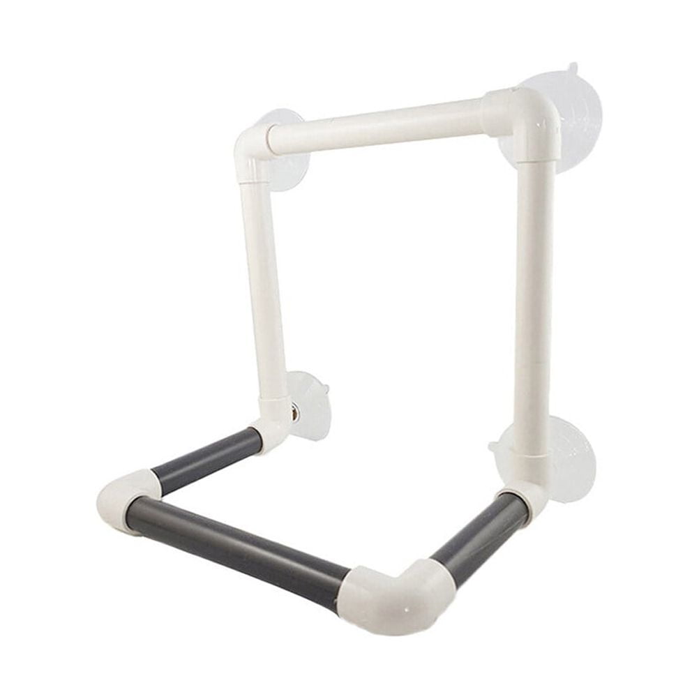 Detachable PVC Tube Rack Portable Bird Perches Suction Cups Shower