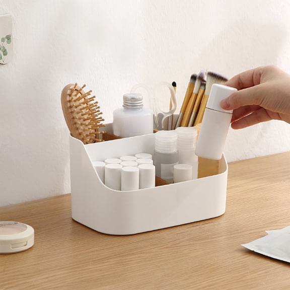Detachable Partition Desktop Storage Box Large Capacity ABS Organizer for Living Room Bedroom Bathroom