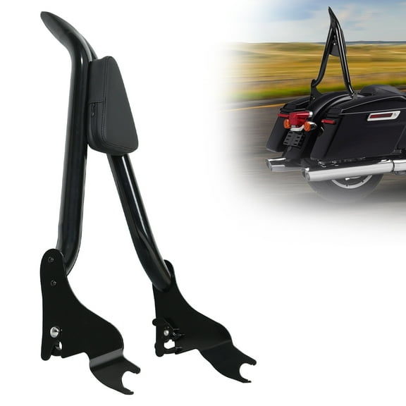 Detachable Passenger Backrest Sissy Bar with Rear Pad for Harley Touring Street Glide Road Glide Electra Glide Road King 2009-2024
